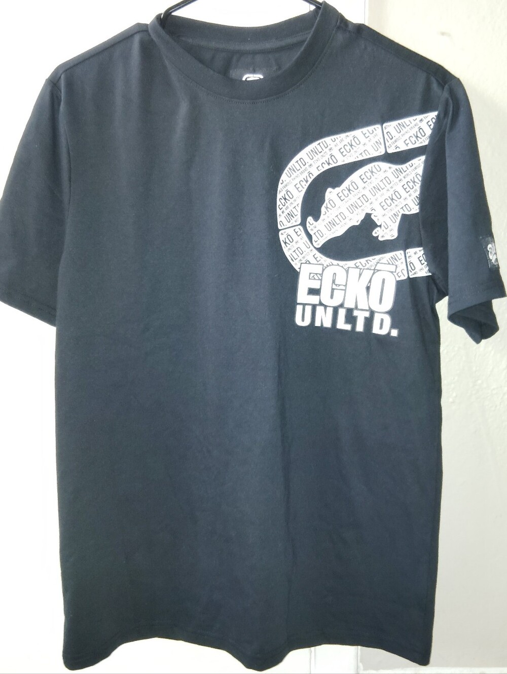 Ecko Unlimited Black Tee with White Logo Graphic